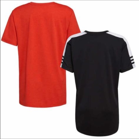 adidas Youth 2-pack Tee, Red set (Youth size : L, XL) - Picture 5 of 9